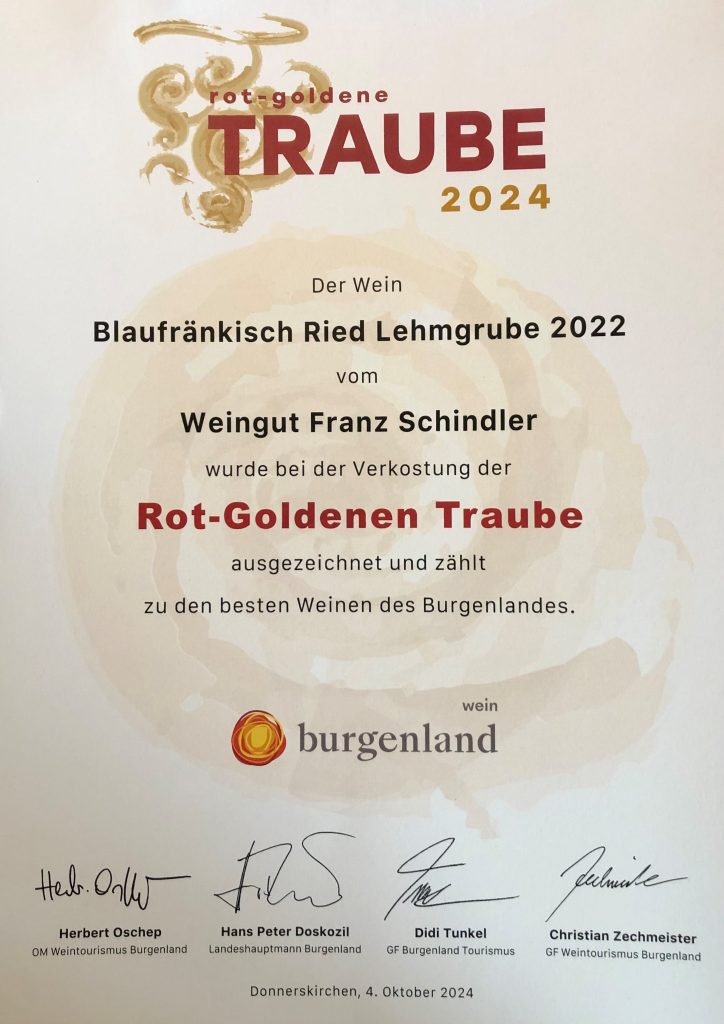 Die Erfolgsserie von Blaufränkisch Ried Lehmgrube geht mit dem Jahrgang 2022 weiter...